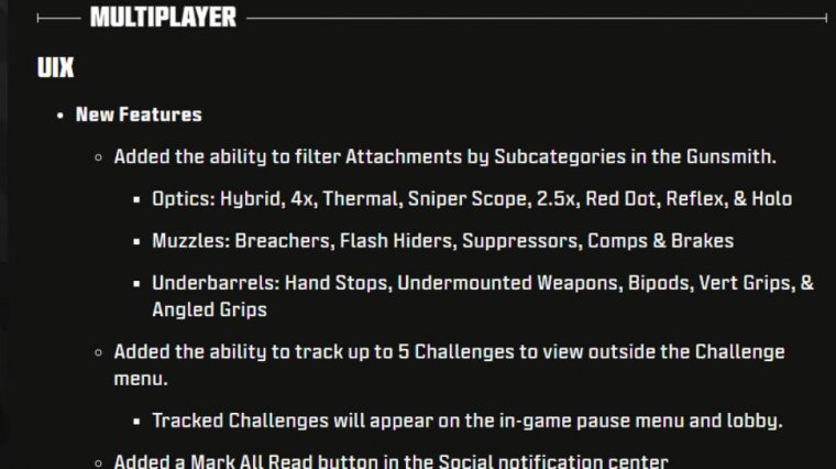 cod content update