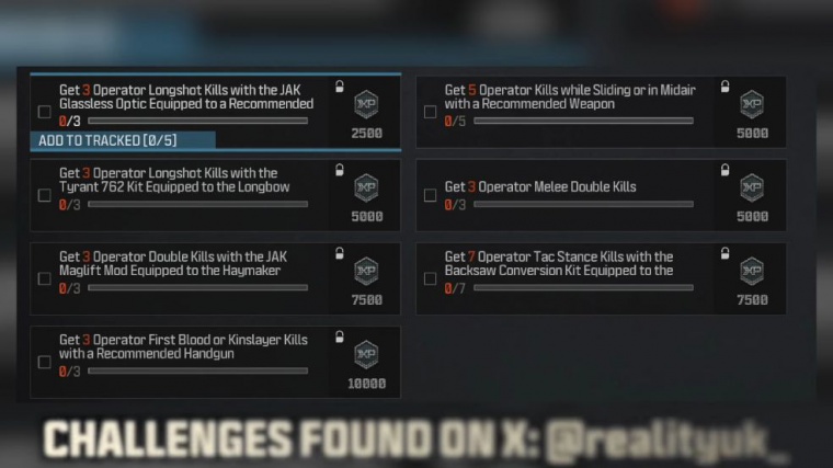 mw3 final weekly challenges