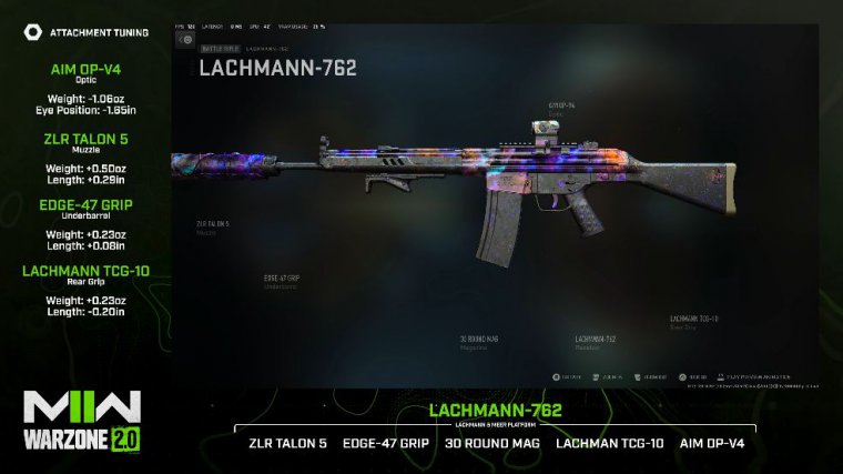 The fastest ttk lachmann-762 loadout in warzone 2.0