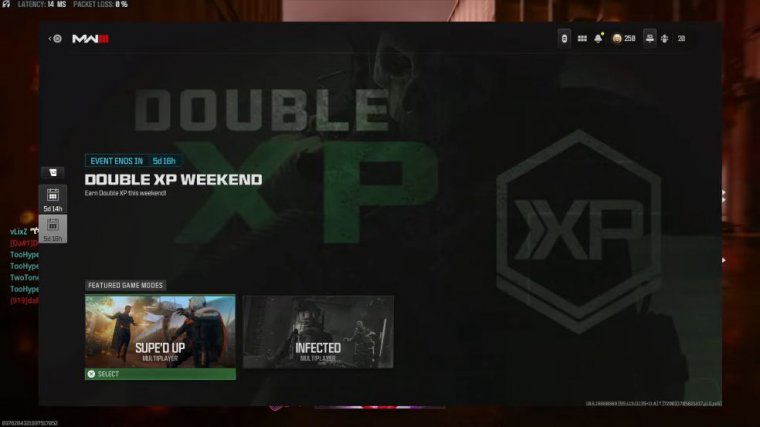 Double xp events/weekends