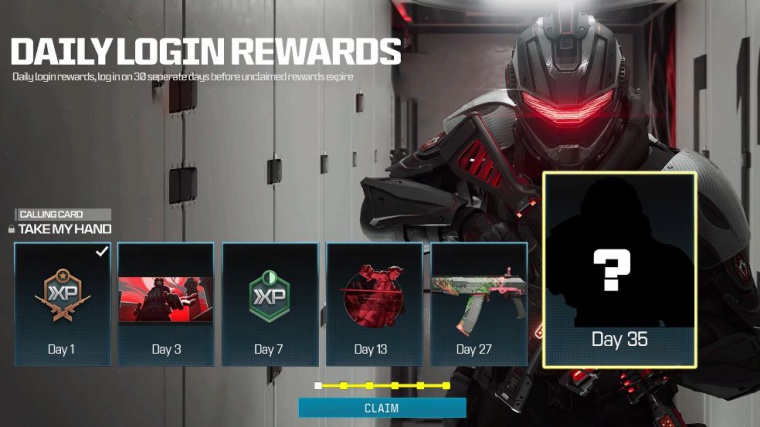 All secret permanent daily login rewards