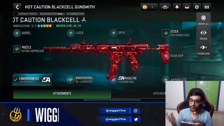 (4)mcw hybrid close range loadout/attachments