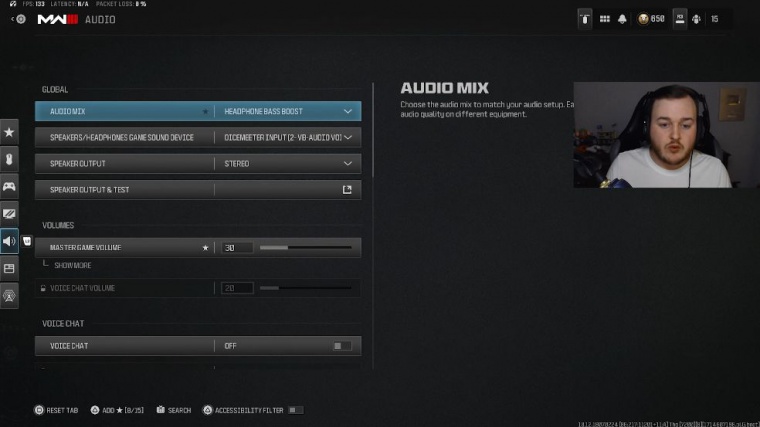 Best audio settings mw3 season3