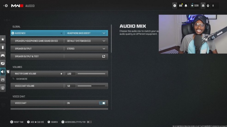 Mw3 best audio settings season 3 reloaded