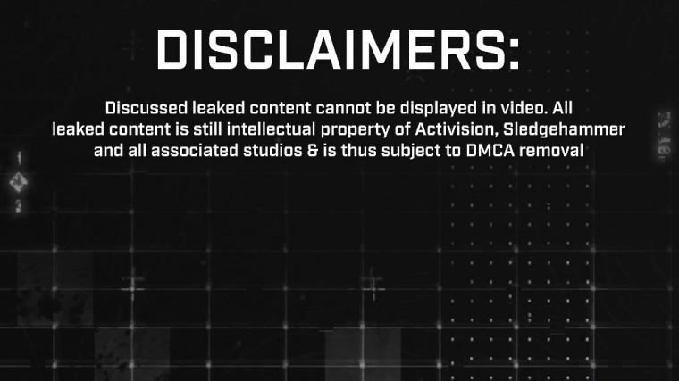 Disclaimers about the modern warfare 3 season 4 leaks