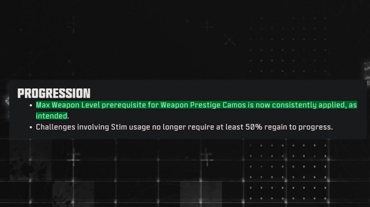 Changes to the weapon prestige camos in modern warfare 3